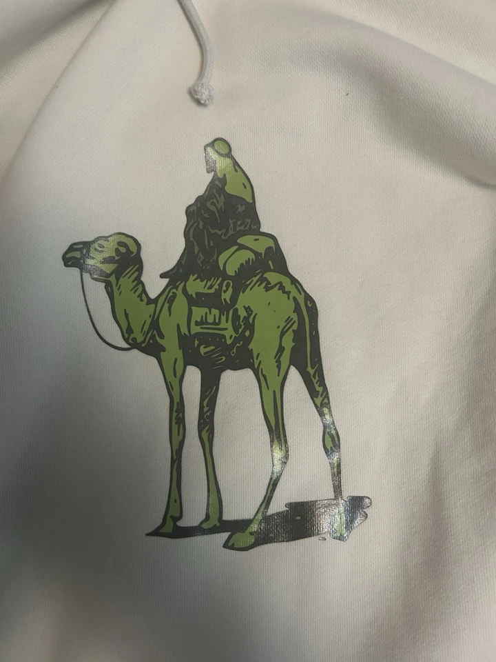 Sudadera con capucha Vetements Silk Road - blanca (Runway AW19) Foto 2 de 4