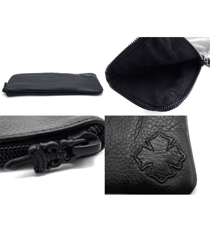 メガネ・老眼鏡 Chrome Hearts Leather Pouch Dagger Zip Chrome Hearts Dagger Zip Eyewear Glasses Leather Case… - Gem
