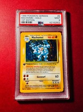 Pokemon BaseSet Machomei 1st Edition 8/102 PSA 9 Mint German