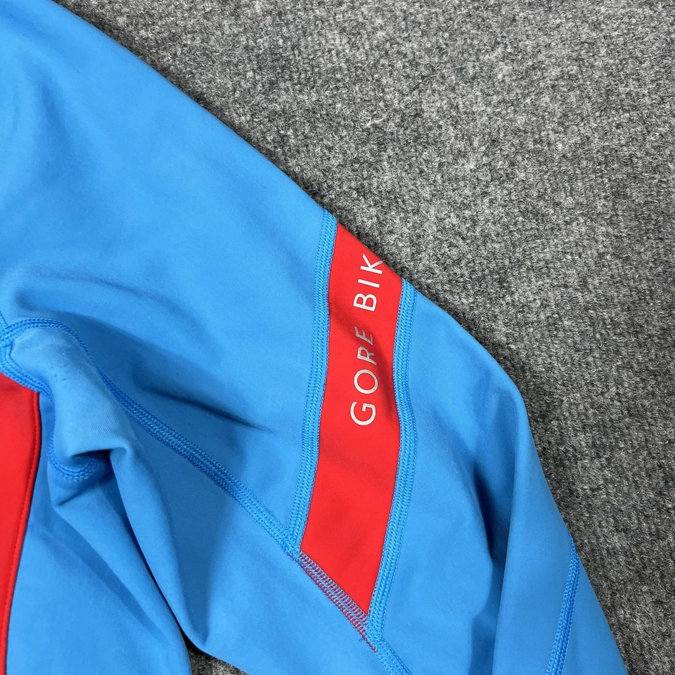 Gore Bike Wear Mens XXL Full Zip Cycling Jacket Blue Red Neon Yellow Pockets - Image 3 of 4