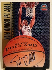 Scot Pollard 1997 Score Board Gold Rookie On-Card RC /300 🏀🔥✍️