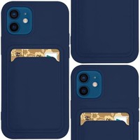 Silikon-Card-Case Mit Kartenfach FüR Samsung Galaxy A42 5G, Navy