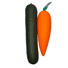 Jumbo Squeezy Toy Bundle Pickle and Carrot SmushMart