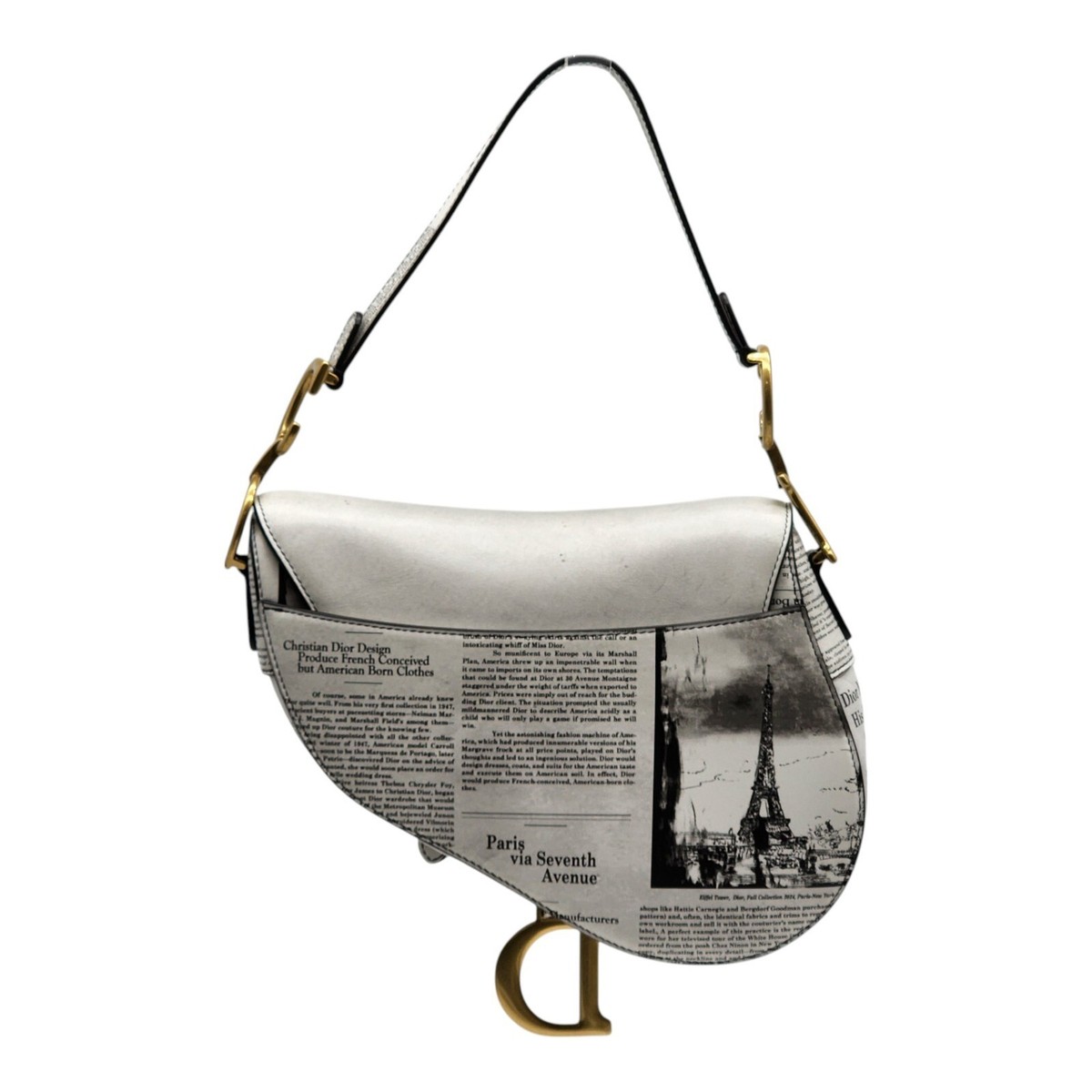Christian Dior ニュースペーパープリント ボディバッグ Christian Dior Saddle Bag Newspaper Print Limited Edition