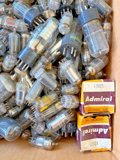 Large Lot 125 Vintage Vacuum Tubes - GE Sylvania Philco DuMont Admiral JAN Mix