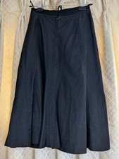 Black Denim PRADA A-line Skirt Size IT 40 Made In Italy
