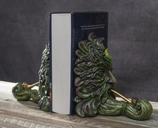 Forest Tree Spirit Ent Celtic Greenman Smoking Golden Pipes Decorative Bookends