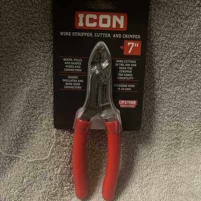 Icon 7'' Wire Stripper, Cutter, And Crimper (PWCC-7) 