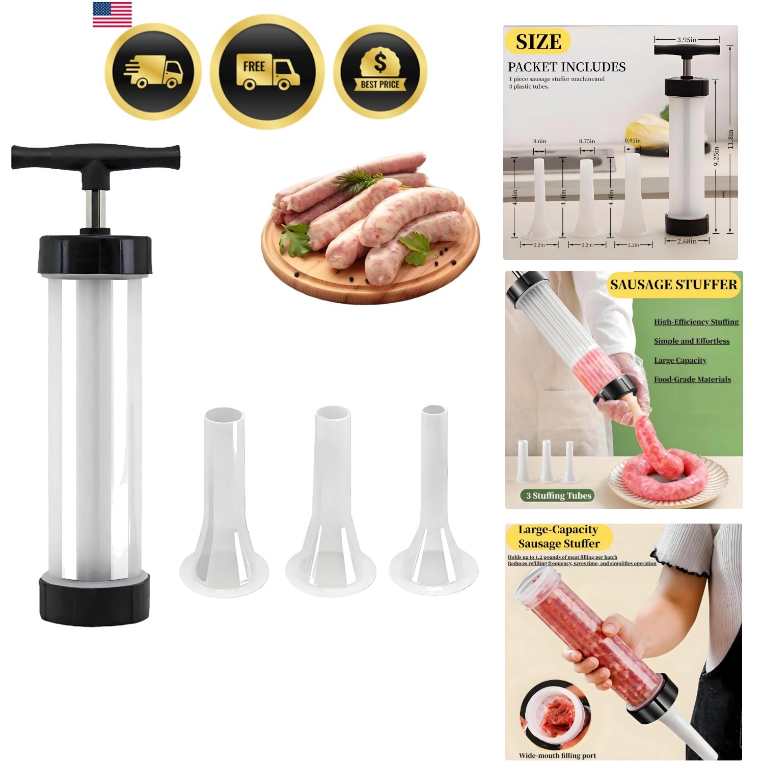 Sausage Maker , Stuffing For Crafts, Craft Stuffing, Casing For Sausage Makin...