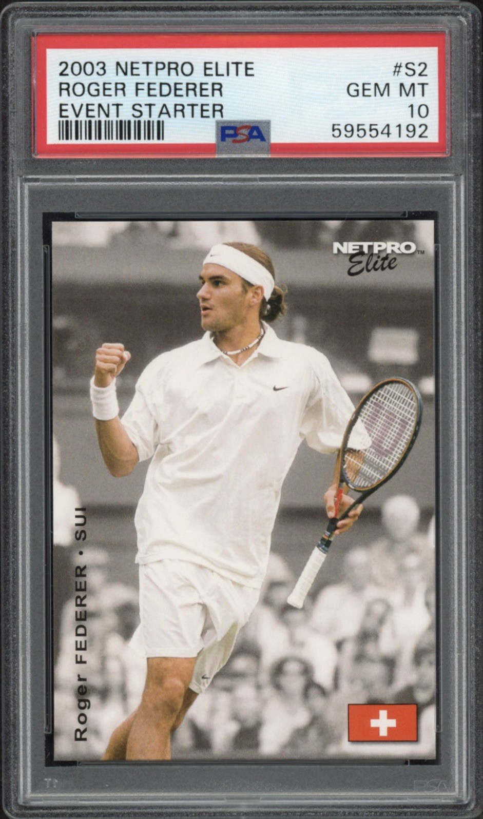 2003 Netpro Elite Roger Federer Rookie RC Event Starter #S2 PSA 10 GEM MT