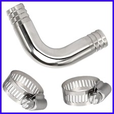Stainless Steel 304 Sanitary Hose Barb 90 Degree Elbow Fitting, 5/8" Barbed x...