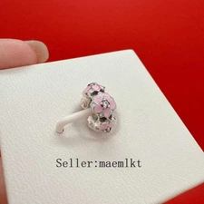 925 sterling silver Magnolia Bloom Spacer Charm,Charm for bracelet,Spacer Charm