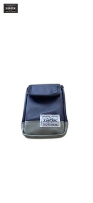 Rare PORTER nylon pouch, navy/gray popular