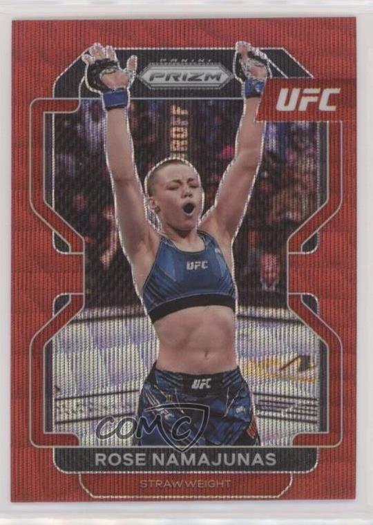 2022 Panini Prizm UFC Ruby Wave Prizm Rose Namajunas #142 w5b