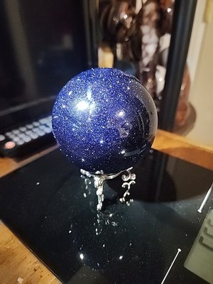 XL 3'' Blue-Purple Goldstone Sphere
