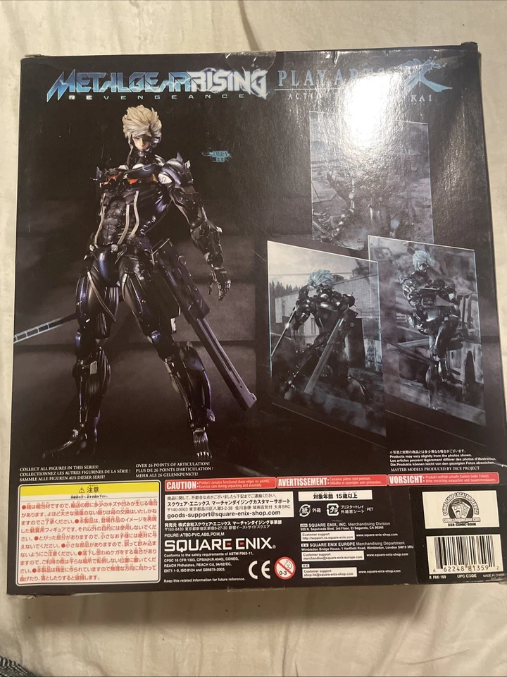 Play Arts Kai Metal Gear Rising Revengeance Raiden CUERPO ROJO (USADO - Leer Desc.) Foto 2 de 2