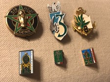 6 Insignes militaires dont trois réduction opération Daguet 