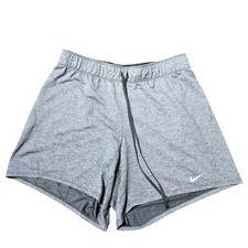 Nike Shorts Women M Gray Dri-FIT Attack Training Running Workout Swoosh Gym Yoga