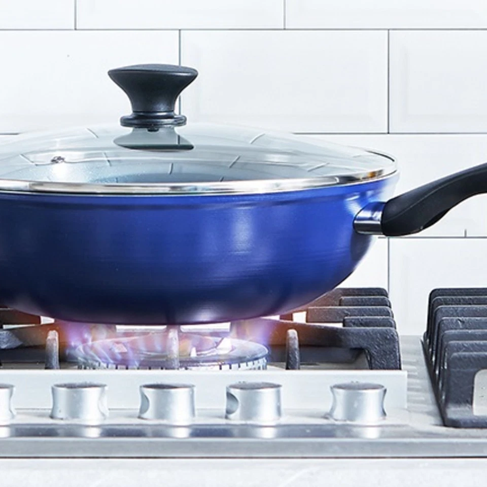 Blue Diamond 28 cm Wok Glass Lid Induction PFAS-Free Stainless Steel (Open Box) - Image 3 of 3