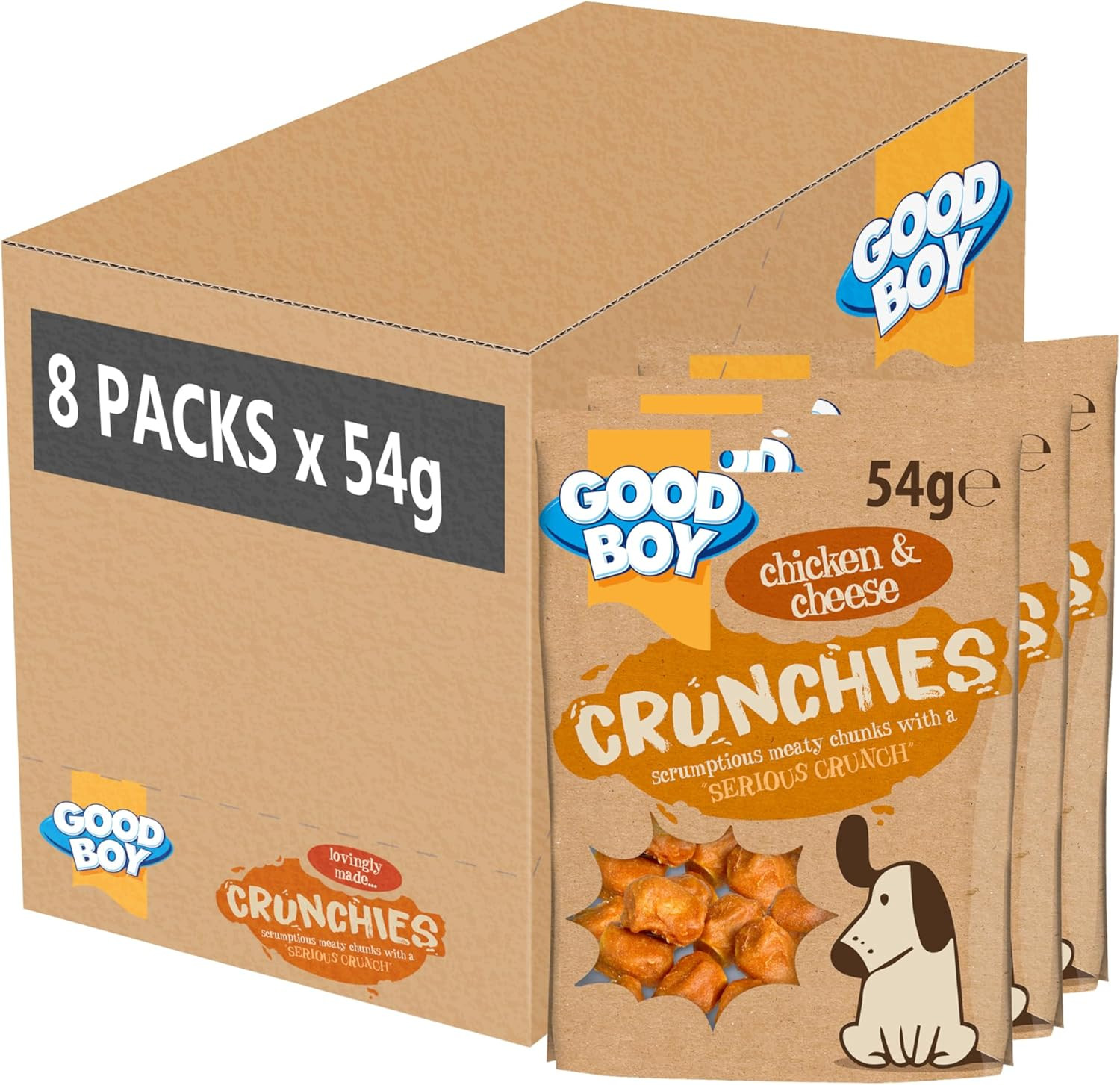 Good Boy Crunchies Chicken & Cheese - Natural Dog Treats - Training Treats - Bul