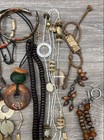 Boho Costume Jewelry Lot w. Multicolor Wood Necklaces Bracelets Earrings — photo 3