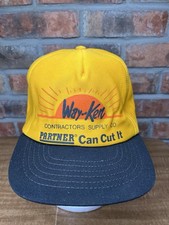 Vintage Way-Ken Contractors Supply Partner Can Cut USA Made Yellow Snapback Hat