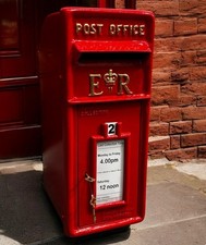Metal Post Box. Bright Red, Comes With 2 Keys.