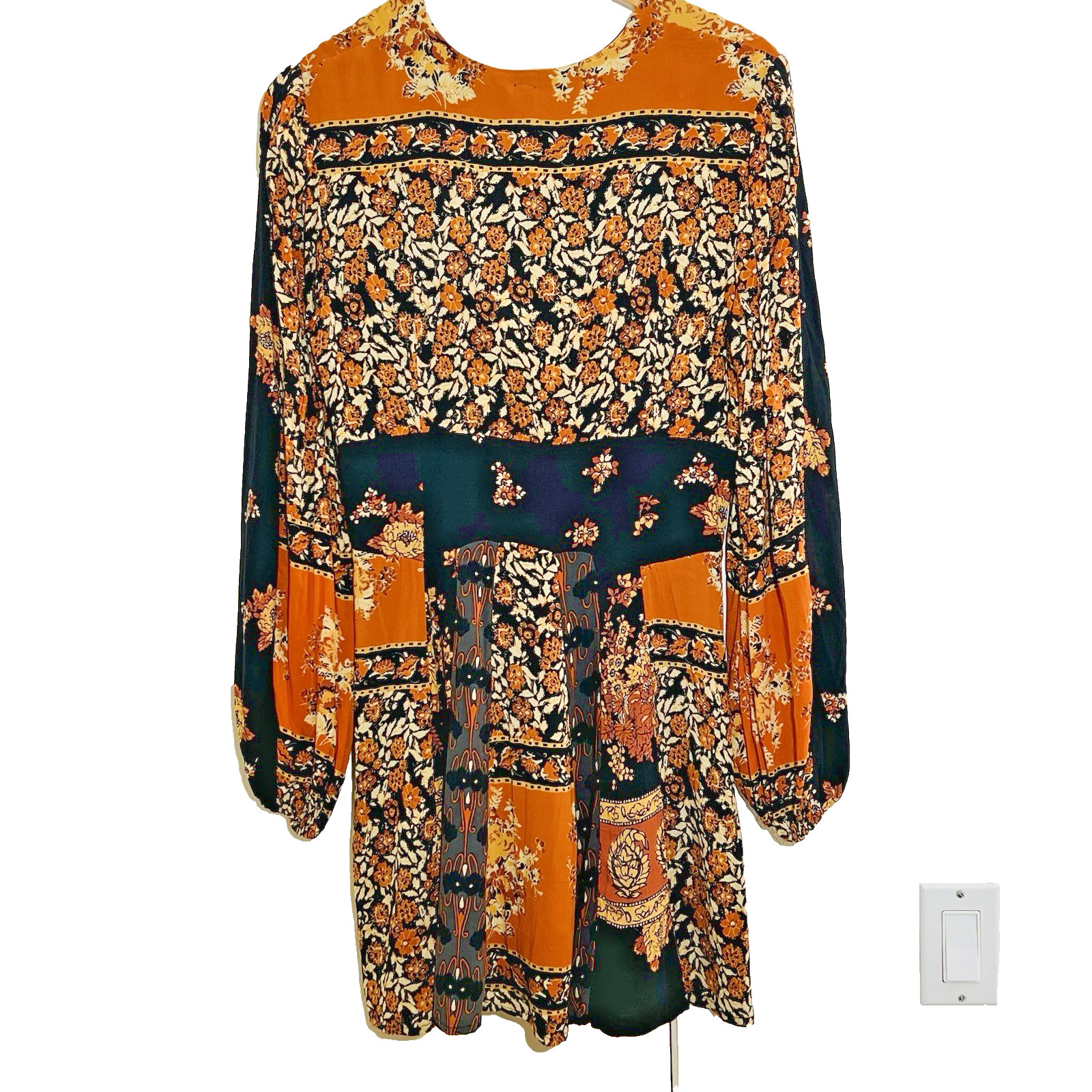 Free People Boho Patchwork Whimsy goth Peasant Tu… - image 2