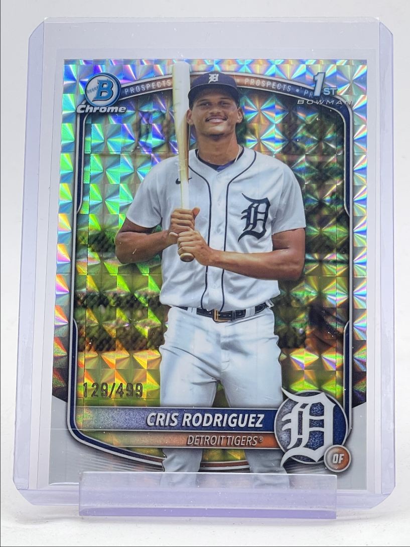 CRIS RODRIGUEZ 2025 BOWMAN CHROME 1ST GEOMETRIC REFRACTOR /499 Q3967