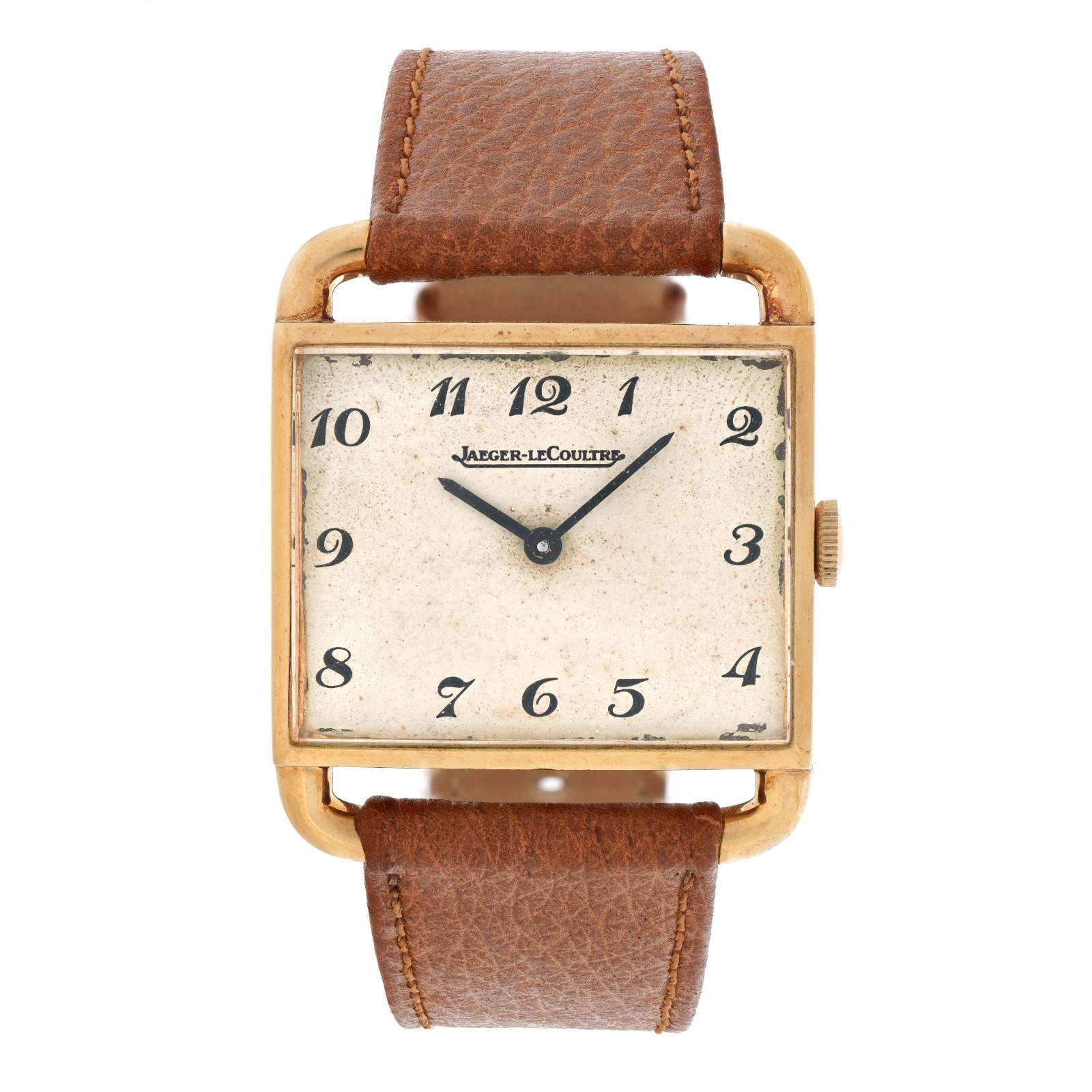 Jumbo men's HERMES Étrier 18K Gold made by Jaeger LeCoultre, Circa 1950s, w. box
