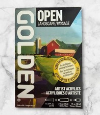 Golden Artist Colors OPEN Slow-Drying Acrylics 8 Color Landscape Set