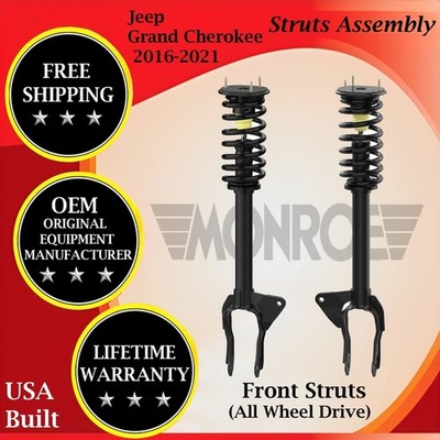 Monroe OEM Front Struts For 2016-2021 jeep Grand Cherokee 4X4 Lifetime Warranty