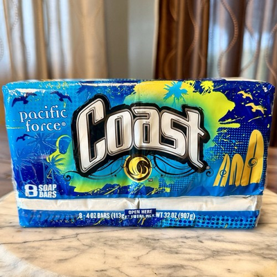 #ad NEW 8pc VTG Coast Pacific Force Soap 4oz Bar 32oz Value Pack Discontinued 2008 $24.50