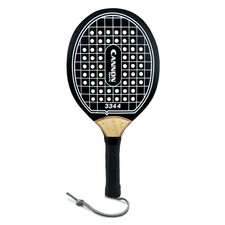 Pro Wooden Paddleball Paddle for POP Tennis & Paddle Ball (Black)