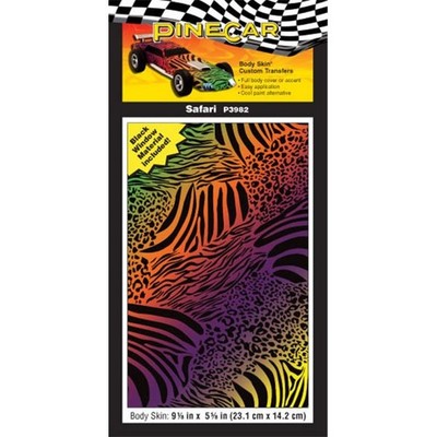Pine Car P3982 Body Skin - Safari Design for your Boy Scout Racer or Sail Boat