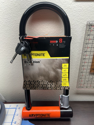 Kryptonite Evolution LS U-Lock -4'' X 11.5'' SOLD SECURE BICYCLE GOLD 002147 NEW