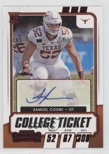 2021 Contenders Draft Picks College Game Ticket Red Samuel Cosmi #195 Auto 13w2