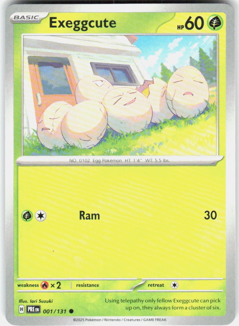 Pokemon SV: Prismatic Evolutions Exeggcute 001/131] NM 1-6