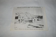 GHOST TOWN MAP OF COLORADO ~ COLORADO STATE HISTORICAL SOCIETY ~ 1ST PRINTING