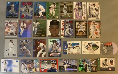 DEREK JETER ASSORTED MIXED BASEBALL INSERT CARD LOT (27) DIFFERENT HIGH BV NM 