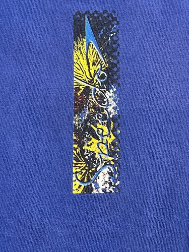 SPEEDO Mens Double Sided 100% Cotton Graphics Print T-Shirt Size Large Blue - Picture 4 of 8