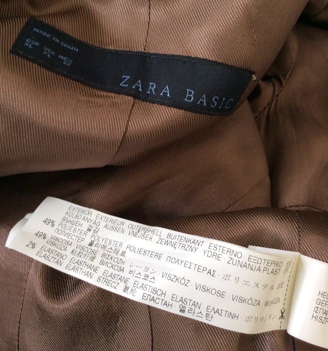 Zara Basic Women's Gray Striped Polyester Blend B… - image 2