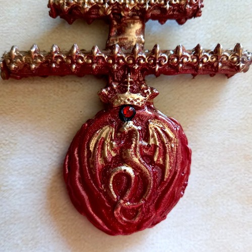 cross necklace pendant amulet crucifix dracula dragons ritual saint george cross - Picture 9 of 24