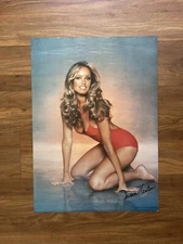 1978 Signed Vintage Original Susan Anton Poster Red Bathing Suit 20" x 28"
