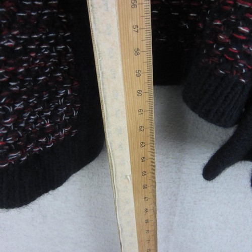 Trenery Jacket Womens Large 14 Red Black Wool Blazer Tweed Pockets Career Office - Picture 12 of 15