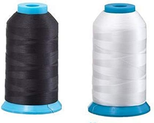 Set of 2 Huge Bobbin Thread for Sewing and Embroidery Machine 1 Black and 1 Whit - Picture 3 of 12