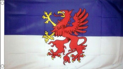POMMERN FLAGGE 5' x 3' Pommern Deutsch Deutschland Staat Polen Polnisch