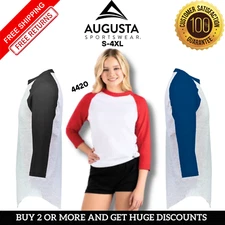 Augusta Sportswear 4420 Baseball 3/4 Sleeve Tee 2.0 Unisex