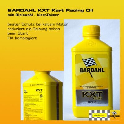 BARDAHL KXT Kart Oil für 2 Takter mit Rizinusöl - 1 Liter