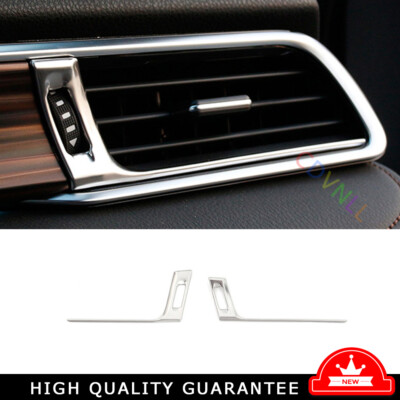 Console L&R Air Outlet Vent Trim 2PCS For Toyota Camry 2018-2022 Silver Titanium